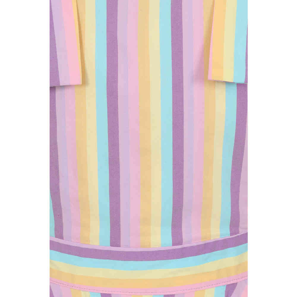 Banned - Hikari Stripe Flare jurk - Multicolours